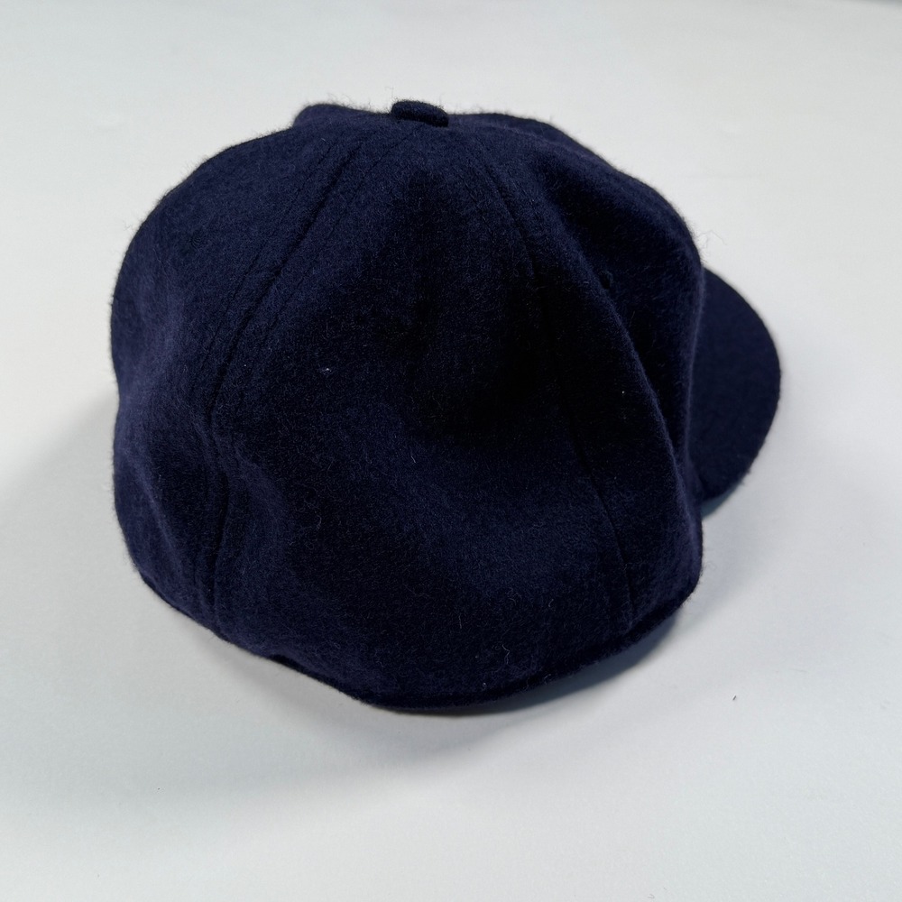 Ebbets Field Flannels Kansas City Katz Navy Wool Fitted Baseball Cap Hat 7 3/8 - Picture 6 of 6
